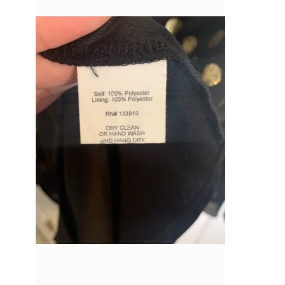 Show Me Your Mumu MARCIA Black and Gold Cosmic Dot Mini Dress - Picture 8 of 8